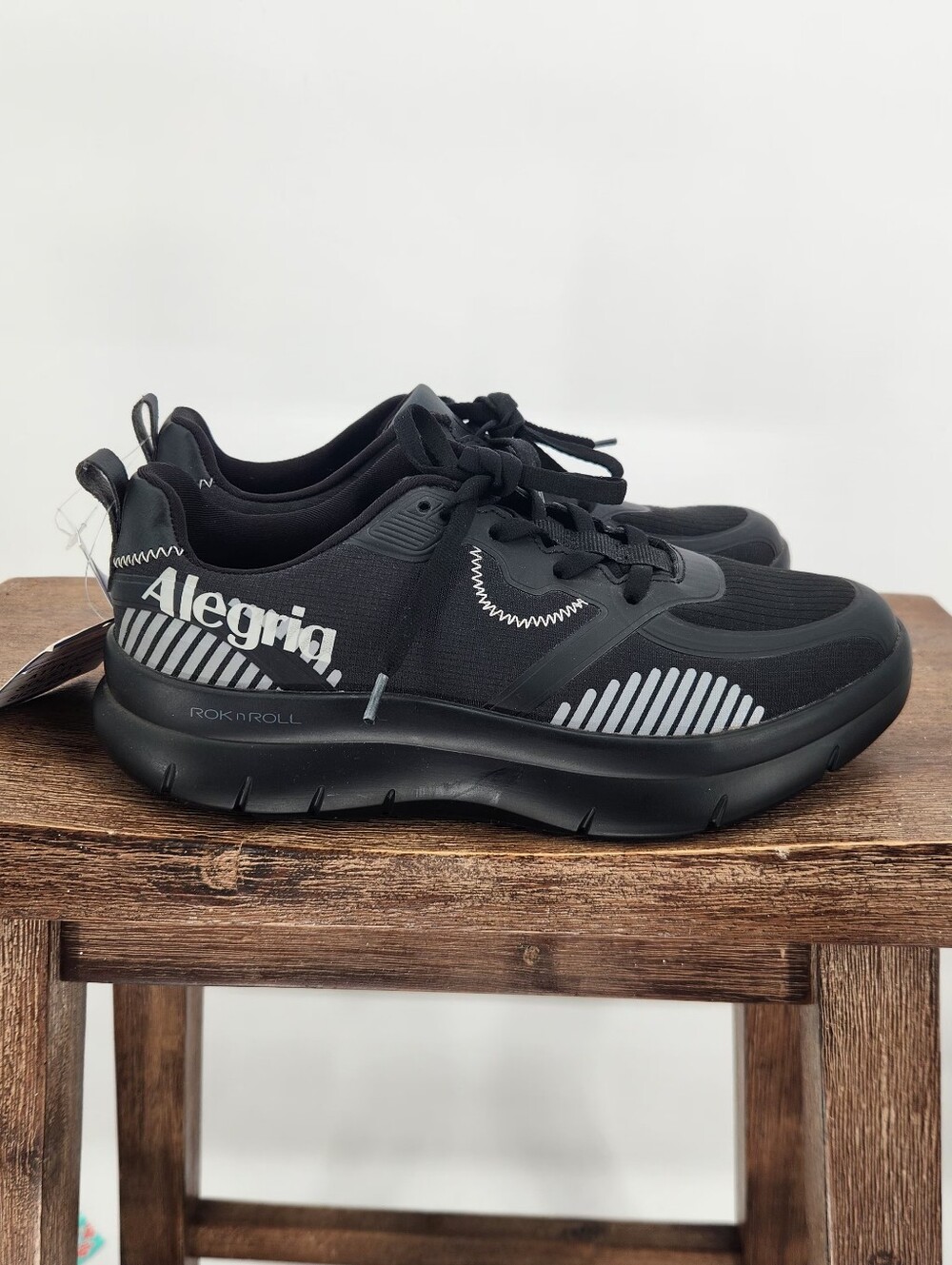 Alegria Mesh Lace-Up Sneakers Solstyce Black - Medium Size 38.5